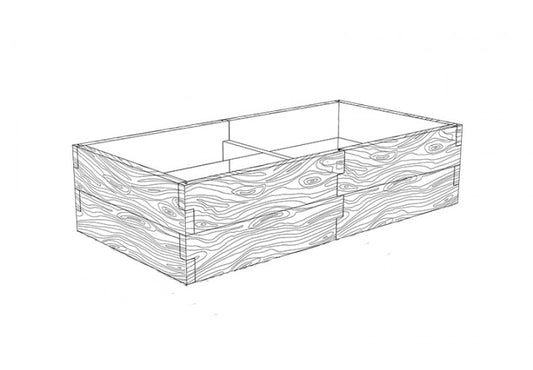 Schematische Zeichnung Hochbeet