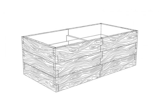 Schamtische Zeichnung Hochbeet