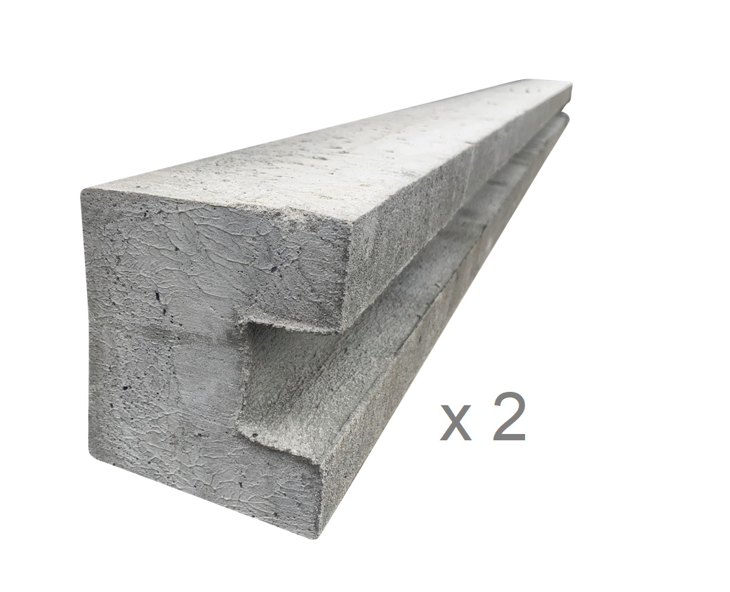 Eckpfosten glatt Zaunhöhe 200cm beidseitiger Zaun (bestehend aus 2 Endsäulen)