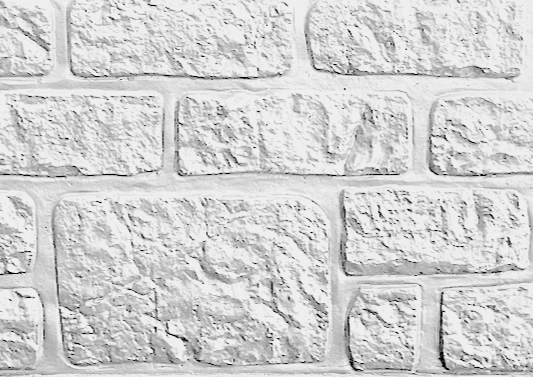 Betonzaun Platte in Nahaufnahme große Steine Modell Römischer Verband