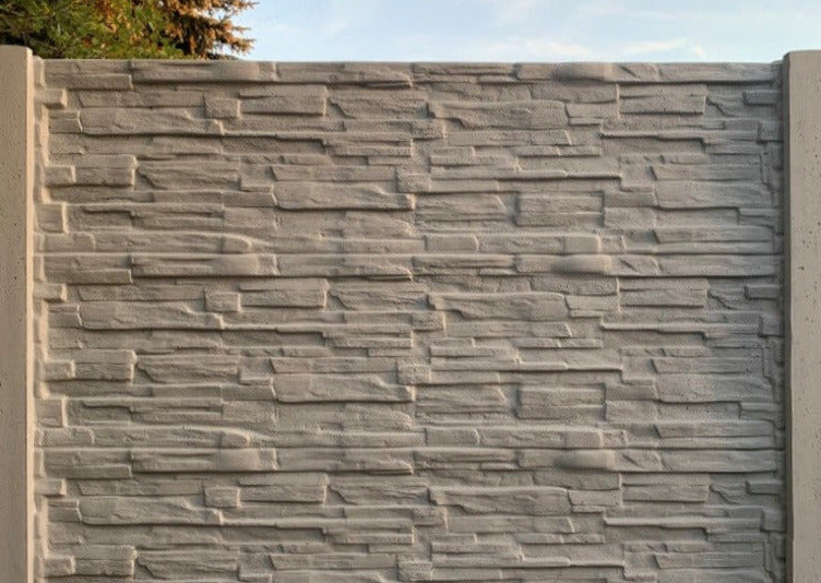 Betonzaun Modell Bruchstein S1 einseitig