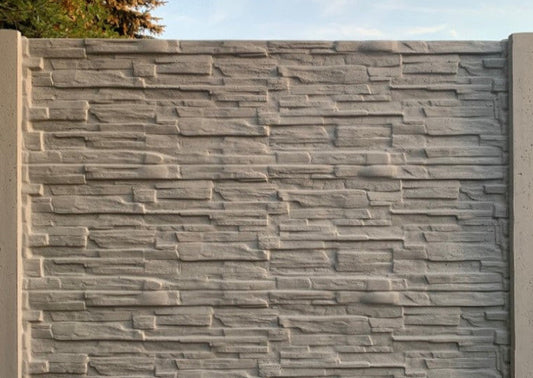 Betonzaun Modell Bruchstein S1 einseitig