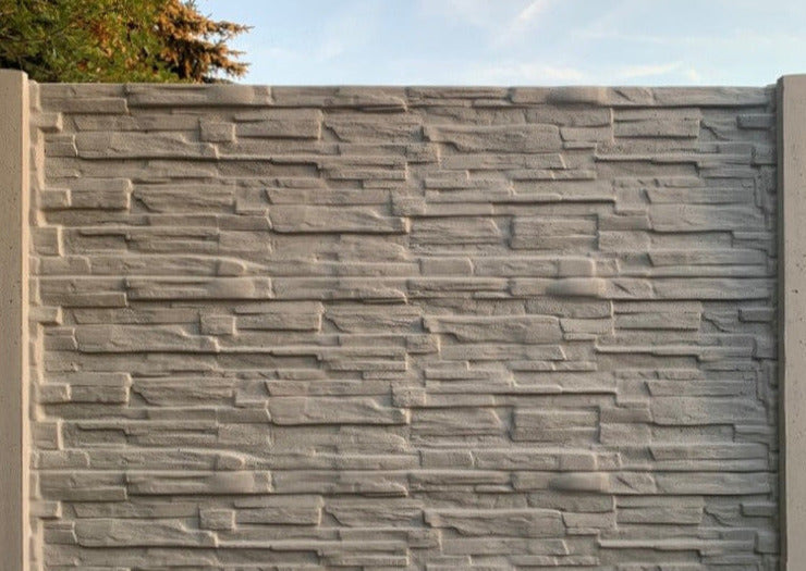 Betonzaun Modell S1 Bruchsteinoptik