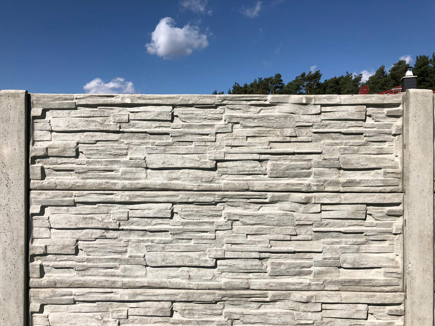 Betonzaunmodell S1 Bruchsteinoptik